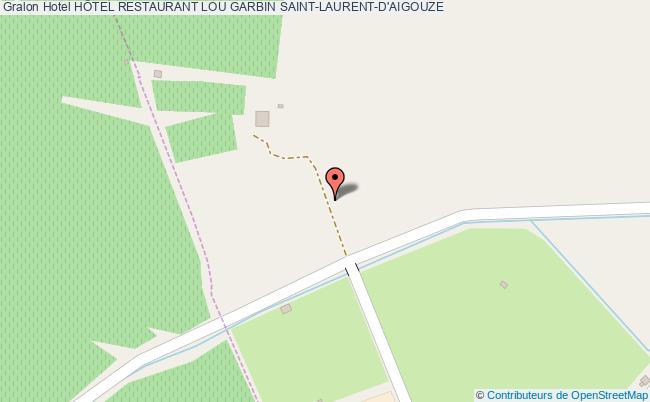 plan HÔtel Restaurant Lou Garbin SAINT-LAURENT-D'AIGOUZE