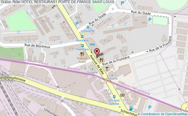 plan Hotel Restaurant Porte De France SAINT-LOUIS