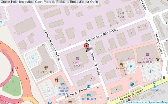plan Hotel Ibis Budget Caen Porte De Bretagne Bretteville-sur-Odon