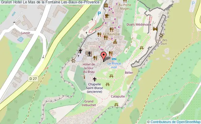 plan Hotel Le Mas De La Fontaine Les-Baux-de-Provence