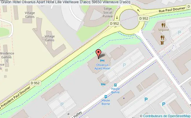 plan Olivarius Apart Hotel Lille Villeneuve D'ascq 59650 Villeneuve D'ascq