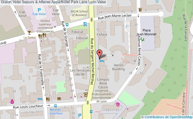 plan Sejours & Affaires Apparthotel Park Lane Lyon-Vaise