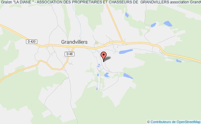 "LA DIANE " - ASSOCIATION DES PROPRIETAIRES ET CHASSEURS DE  GRANDVILLERS