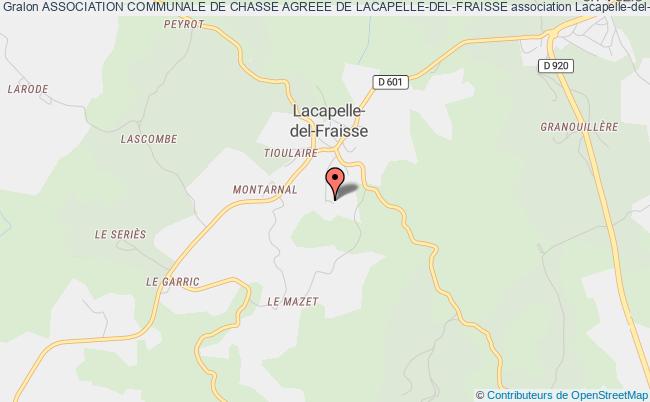 ASSOCIATION COMMUNALE DE CHASSE AGREEE DE LACAPELLE-DEL-FRAISSE
