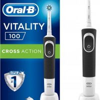 Brosse à dents électrique Oral-B Vitality 100 noire : Nettoyage supérieur avec minuteur intégré