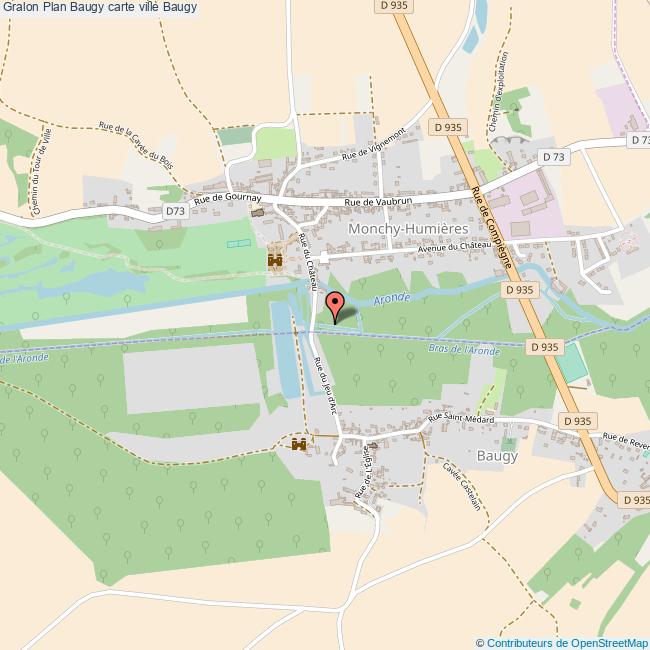Plan Baugy carte ville Baugy