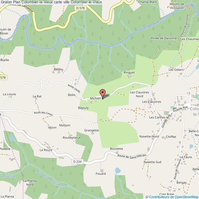Plan ColombierleVieux carte ville ColombierleVieux