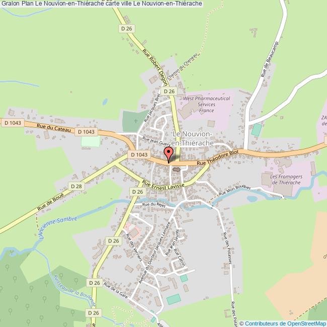 Plan Le NouvionenThiérache carte ville Le NouvionenThiérache
