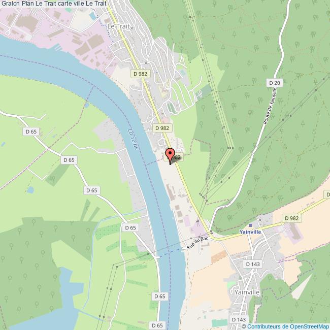 Plan Le Trait carte ville Le Trait