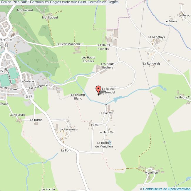 Plan SaintGermainenCoglès carte ville SaintGermainenCoglès