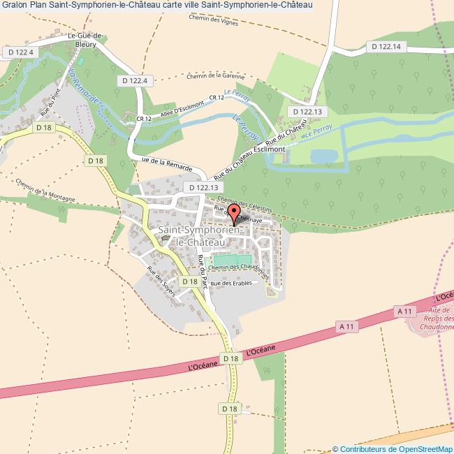 Plan SaintSymphorienleChâteau carte ville SaintSymphorienleChâteau