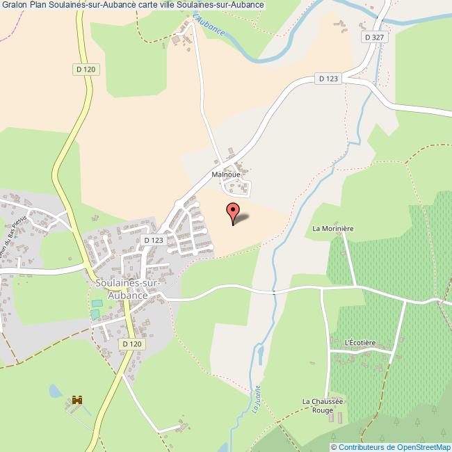 Plan SoulainessurAubance carte ville SoulainessurAubance
