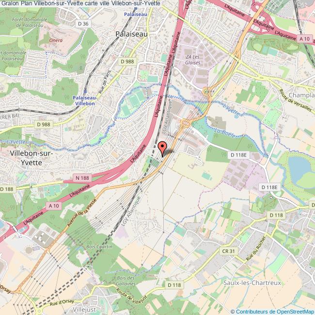 Plan VillebonsurYvette carte ville VillebonsurYvette