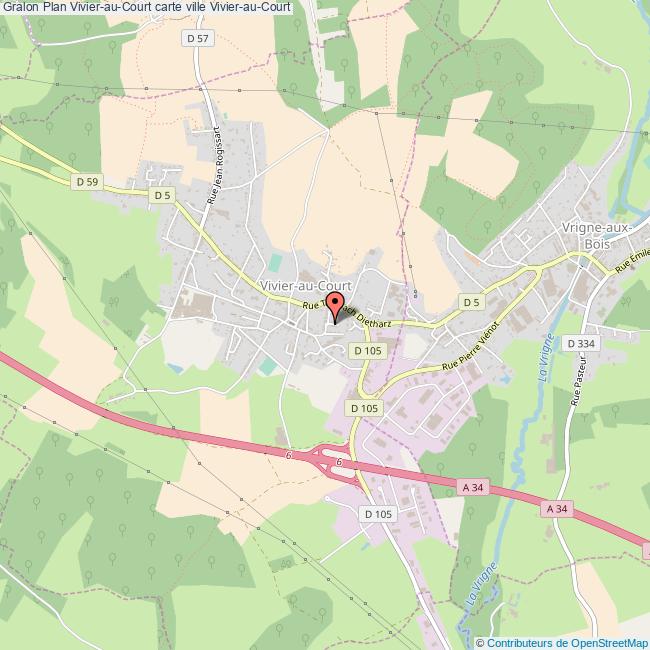 Plan VivierauCourt carte ville VivierauCourt