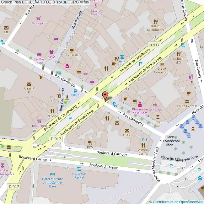 plan Boulevard de  STRASBOURG