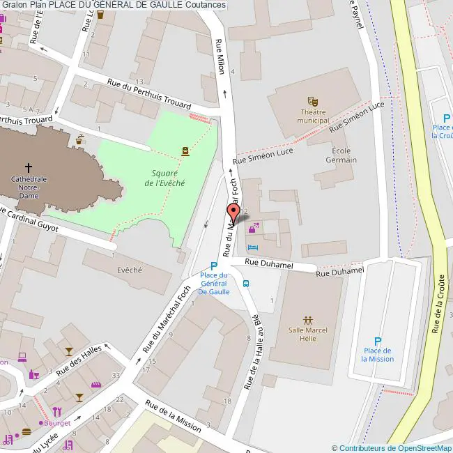 plan Place du  GÉNÉRAL DE GAULLE