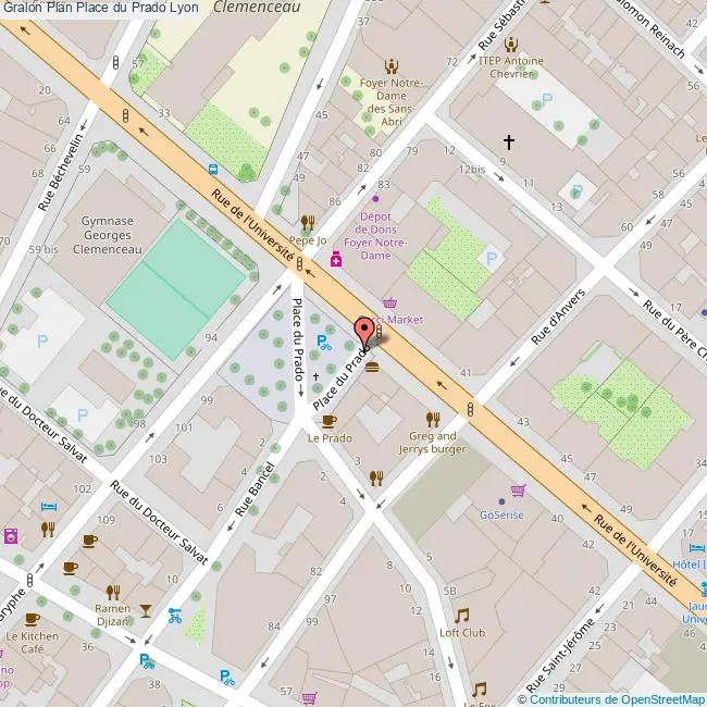 plan Place du  Prado