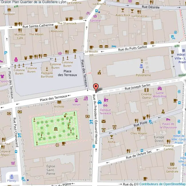 plan Quartier de la  Guillotiere