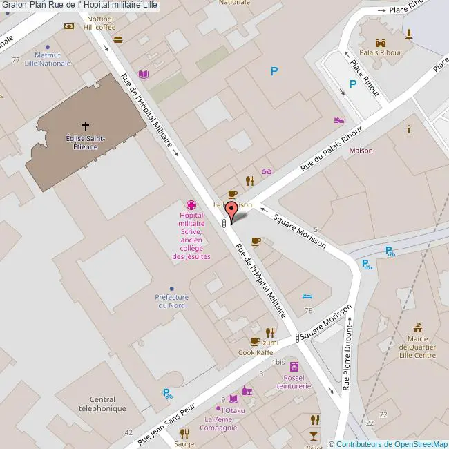 plan Rue de l'  Hopital militaire
