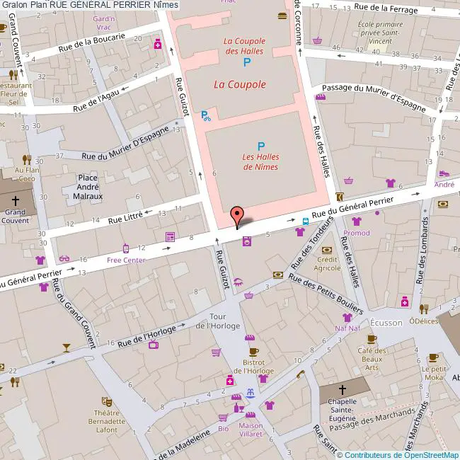 plan Rue  GÉNÉRAL PERRIER