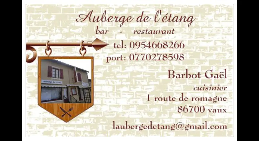 Restaurant Auberge De L'étang Vaux