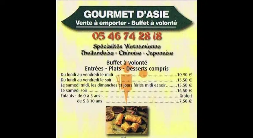 Restaurant Au Gourmet D'asie Saintes