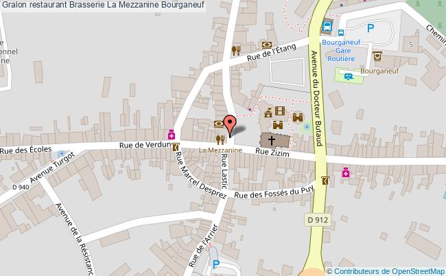 plan Brasserie La Mezzanine Bourganeuf