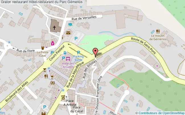 plan Hôtel-restaurant du Parc Gémenos