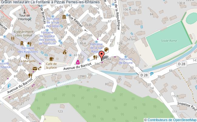 plan La Fontaine à Pizzas Pernes-les-fontaines