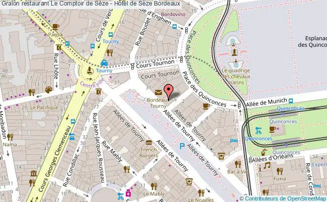 plan Le Comptoir de Sèze - Hôtel de Sèze Bordeaux