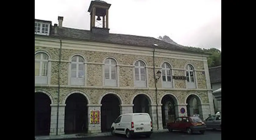 La mairie et la halle de Bedous (64)