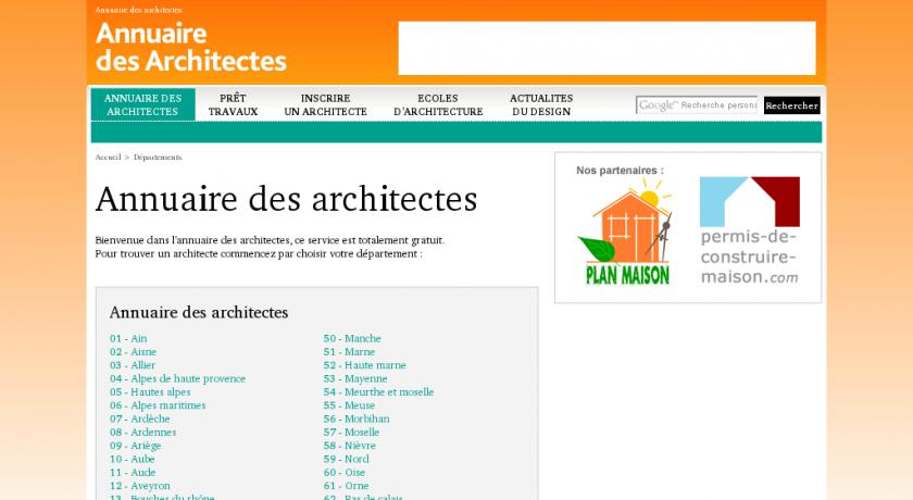 Annuaires des architectes en France Annuaires des architectes en France