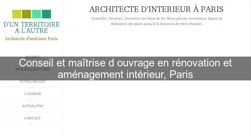 Conseil et maîtrise d'ouvrage en rénovation et aménagement intérieur, Paris Conseil et maîtrise d'ouvrage en rénovation et aménagement intérieur, Paris