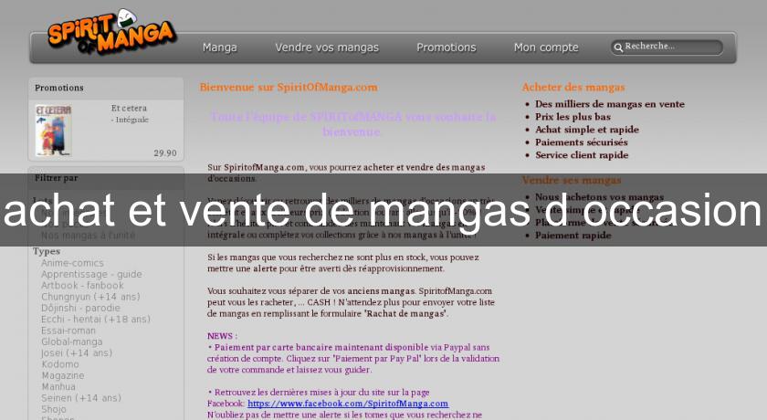 achat et vente de mangas d'occasion achat et vente de mangas d'occasion