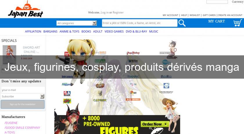 Jeux, figurines, cosplay, produits dérivés manga Jeux, figurines, cosplay, produits dérivés manga