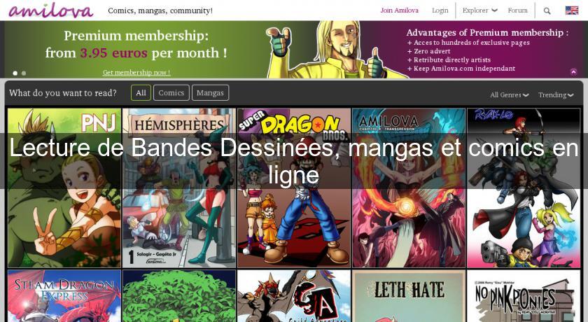 Lecture de Bandes Dessinées, mangas et comics en ligne Lecture de Bandes Dessinées, mangas et comics en ligne