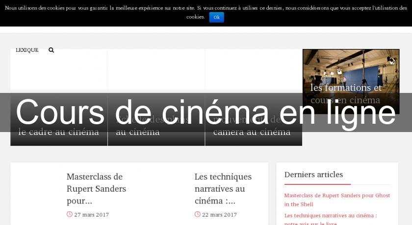 Cours de cinéma en ligne Cours de cinéma en ligne
