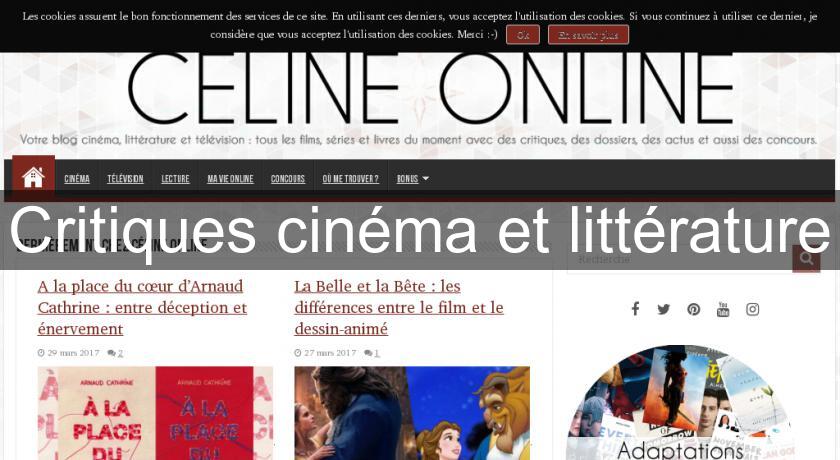 Critiques cinéma et littérature Critiques cinéma et littérature