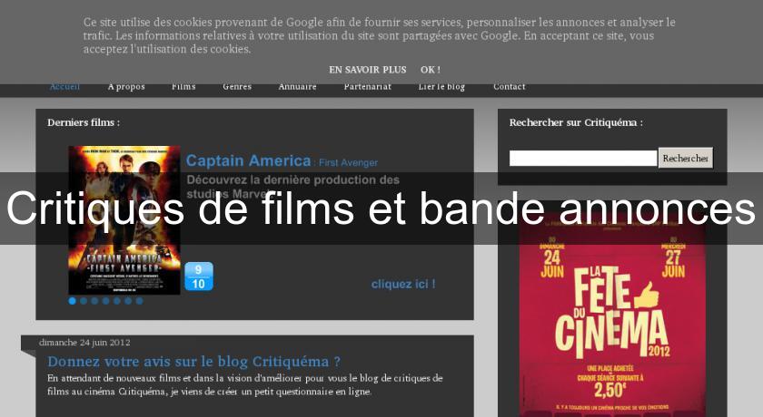 Critiques de films et bande annonces Critiques de films et bande annonces