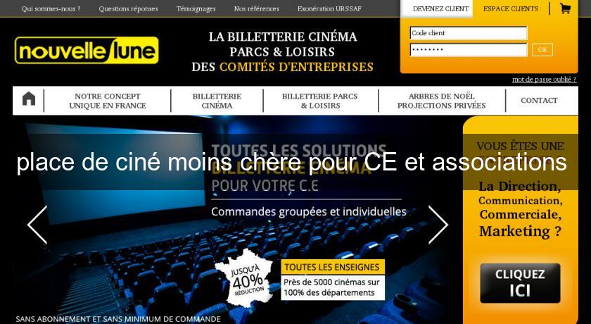place de ciné moins chère pour CE et associations place de ciné moins chère pour CE et associations