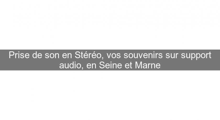 Prise de son en Stéréo, vos souvenirs sur support audio, en Seine et Marne Prise de son en Stéréo, vos souvenirs sur support audio, en Seine et Marne