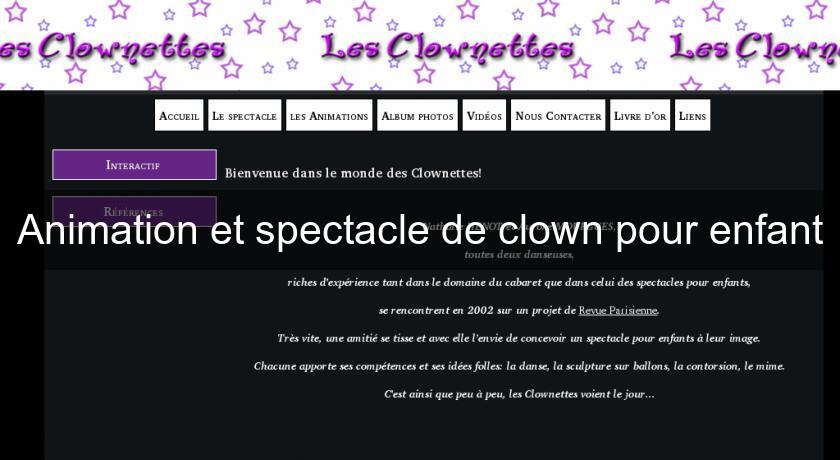 Animation et spectacle de clown pour enfant Animation et spectacle de clown pour enfant