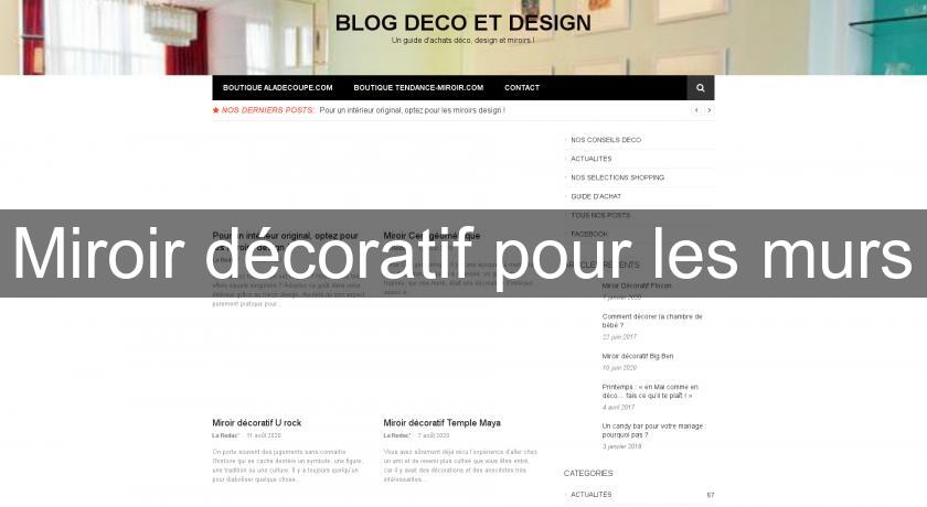 Miroir décoratif pour les murs Miroir décoratif pour les murs