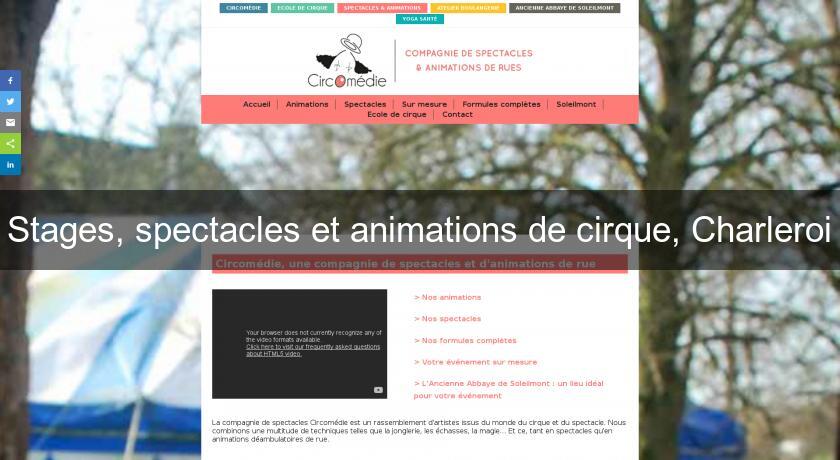 Stages, spectacles et animations de cirque, Charleroi Stages, spectacles et animations de cirque, Charleroi