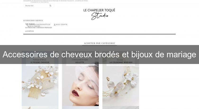 Accessoires de cheveux brodés et bijoux de mariage Accessoires de cheveux brodés et bijoux de mariage