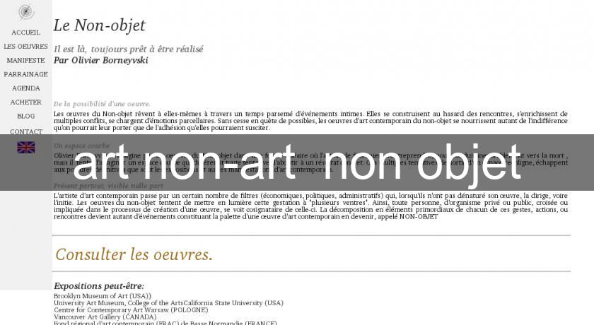 art non-art non objet art non-art non objet