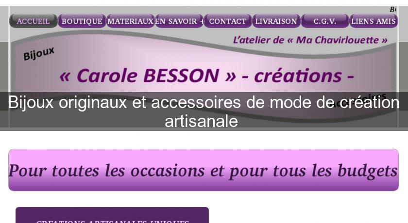 Bijoux originaux et accessoires de mode de création artisanale Bijoux originaux et accessoires de mode de création artisanale