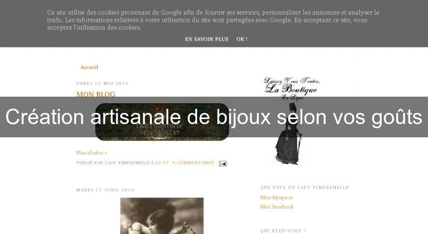 Création artisanale de bijoux selon vos goûts Création artisanale de bijoux selon vos goûts