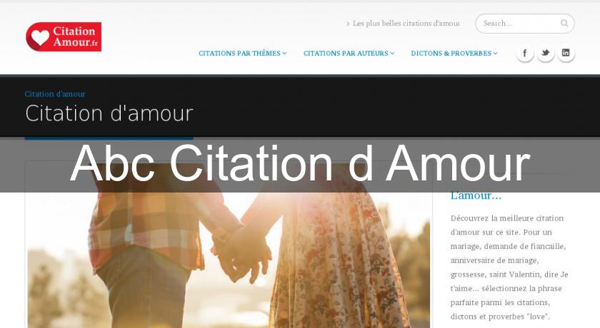 Abc Citation d'Amour Abc Citation d'Amour