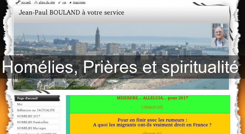 Homélies, Prières et spiritualité Homélies, Prières et spiritualité